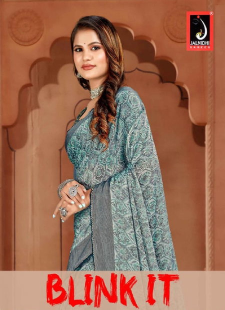 Blink It By Jalnidhi Heavy Chiffon Brasso Printed Saree Orders In India